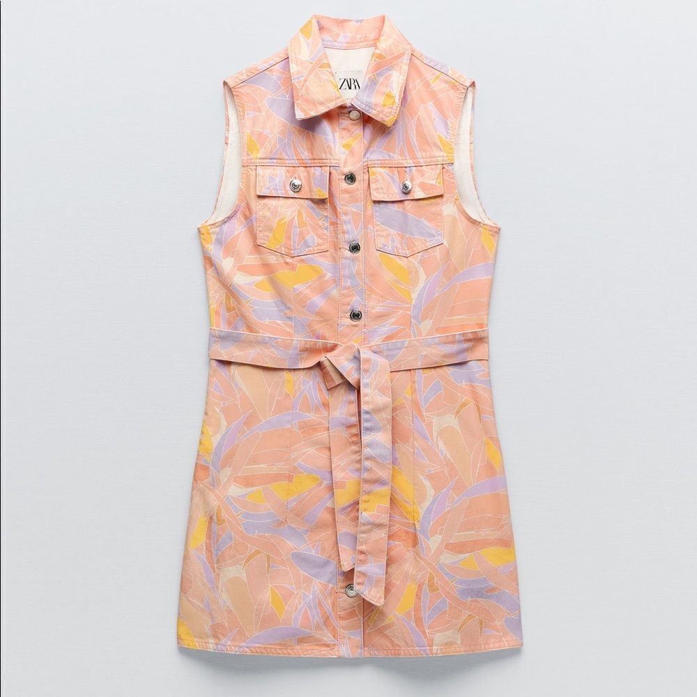 ✨ ZARA PRINTED DENIM DRESS✨ - Picture 4 of 11